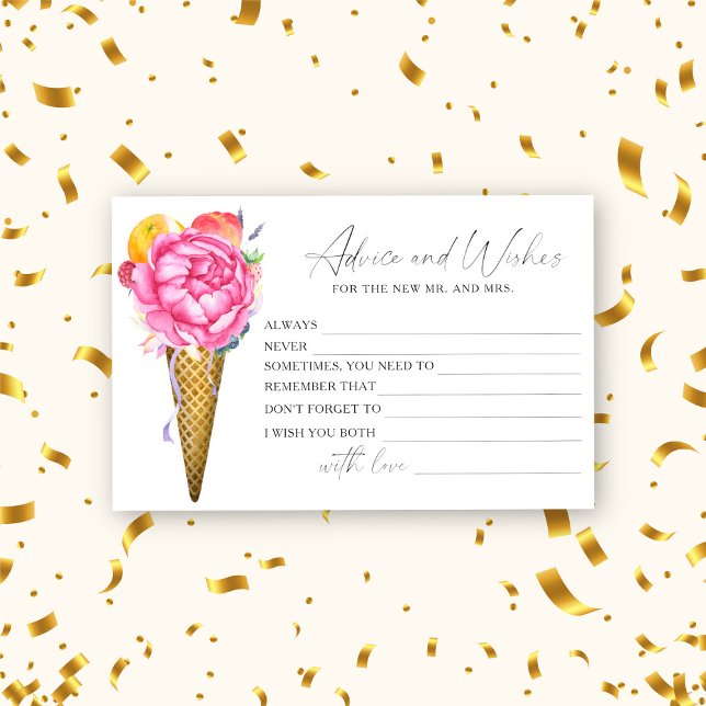 Ice Cream - Bridal Shower Advice and Wishes Stationery (Creator Uploaded)