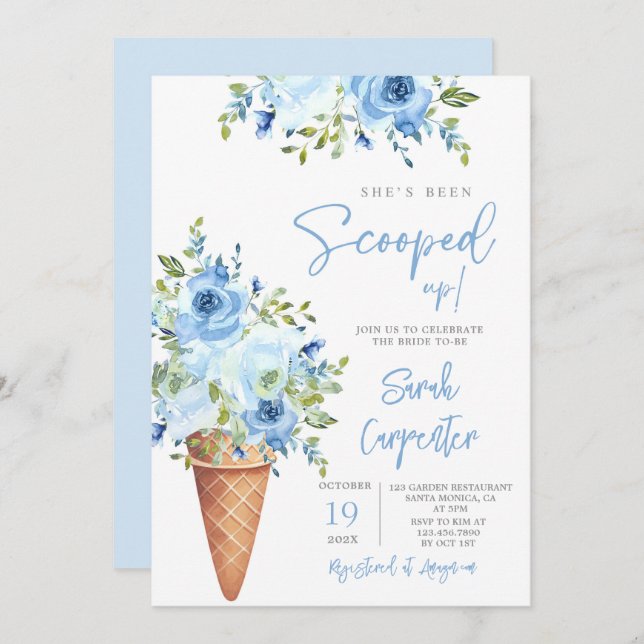 Ice Cream Bridal Shower  Invitation (Front/Back)