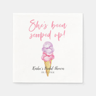 Ice Cream Bridal Shower Scooped Up Napkin