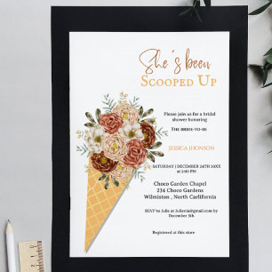 Ice cream bridal shower she's been scooped up card