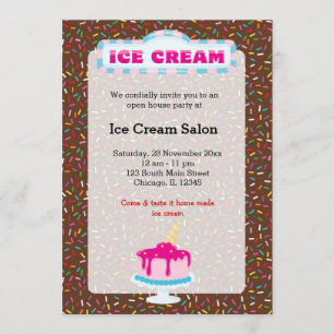 Ice cream business invitation