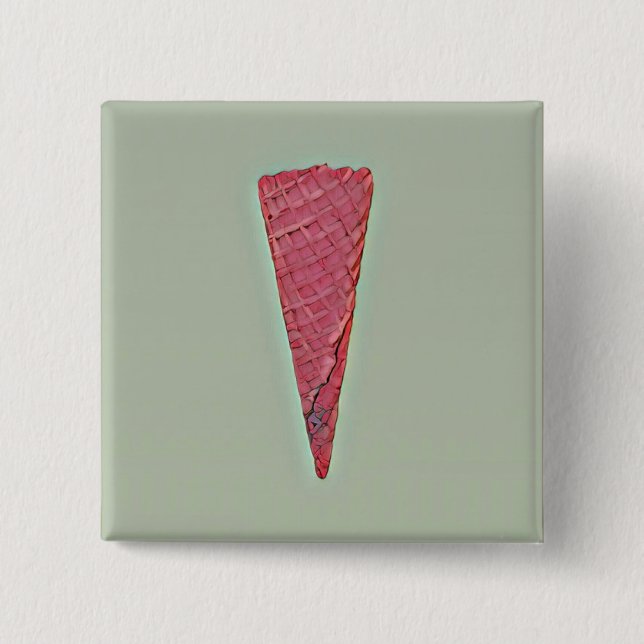 Ice cream cake 15 cm square badge (Front)