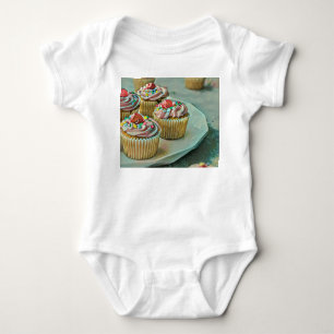 Ice cream cake baby bodysuit