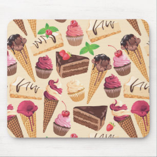 Ice Cream, Cake, Cupcakes and Cheesecake Delight Mouse Pad