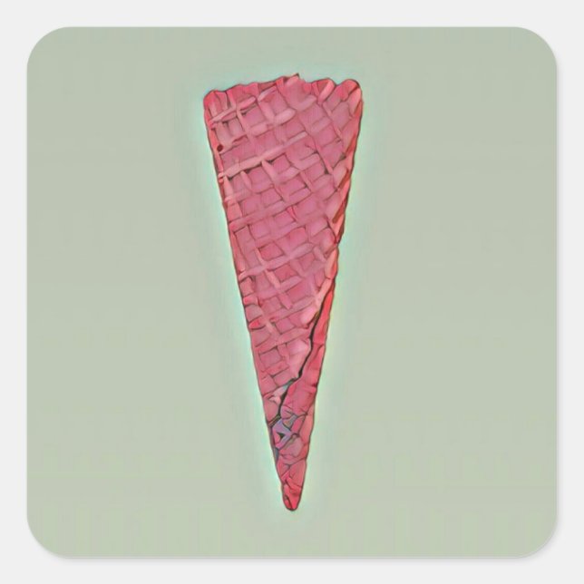 Ice cream cake square sticker (Front)