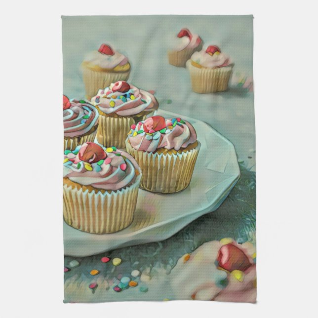 Ice cream cake tea towel (Vertical)
