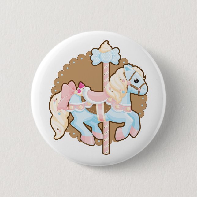 Ice Cream Carousel 6 Cm Round Badge (Front)