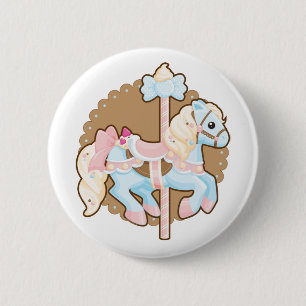 Ice Cream Carousel 6 Cm Round Badge