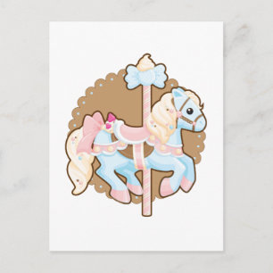 Ice Cream Carousel Postcard
