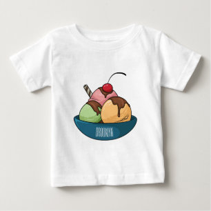 Ice cream cartoon illustration  baby T-Shirt