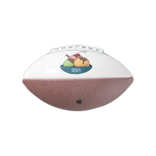 Ice cream cartoon illustration football