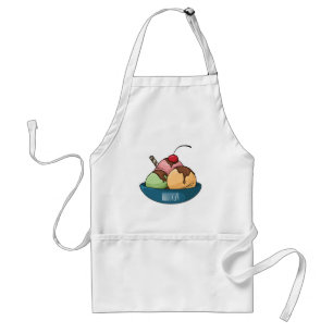 Ice cream cartoon illustration standard apron