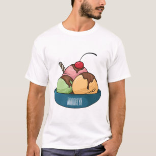 Ice cream cartoon illustration T-Shirt