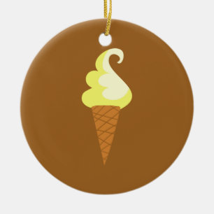 Ice Cream Ceramic Ornament