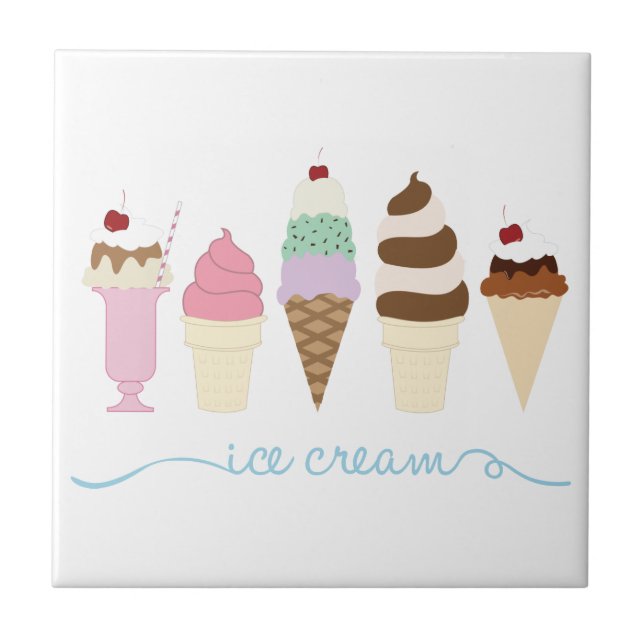 Ice Cream Ceramic Tile (Front)