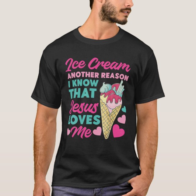 Ice Cream Christian Jesus Cone Ice Cream Another R T-Shirt (Front)