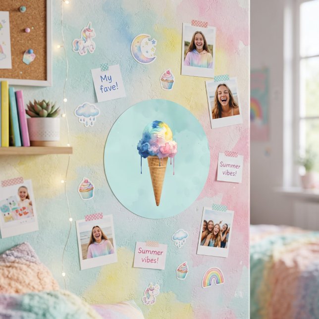 Ice Cream Classic Round Sticker (Creator Uploaded)