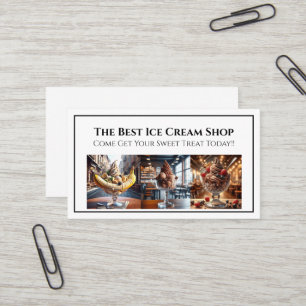 Ice Cream Coffee Shop Cafe Business Card