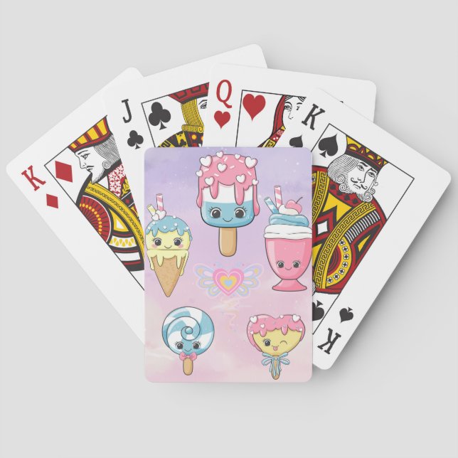 ice cream collection for babys playing cards (Back)