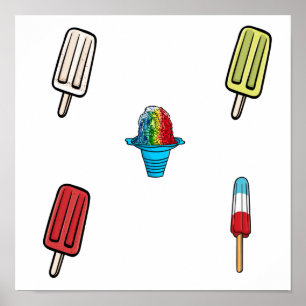 Ice cream collection poster