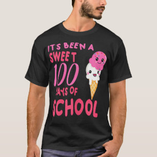 Ice Cream Cone 100 Days Of School Teacher T-Shirt