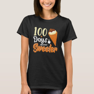Ice Cream Cone 100 Days Of School Teachers Girls B T-Shirt