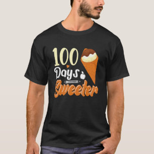 Ice Cream Cone 100 Days Of School Teachers Girls B T-Shirt