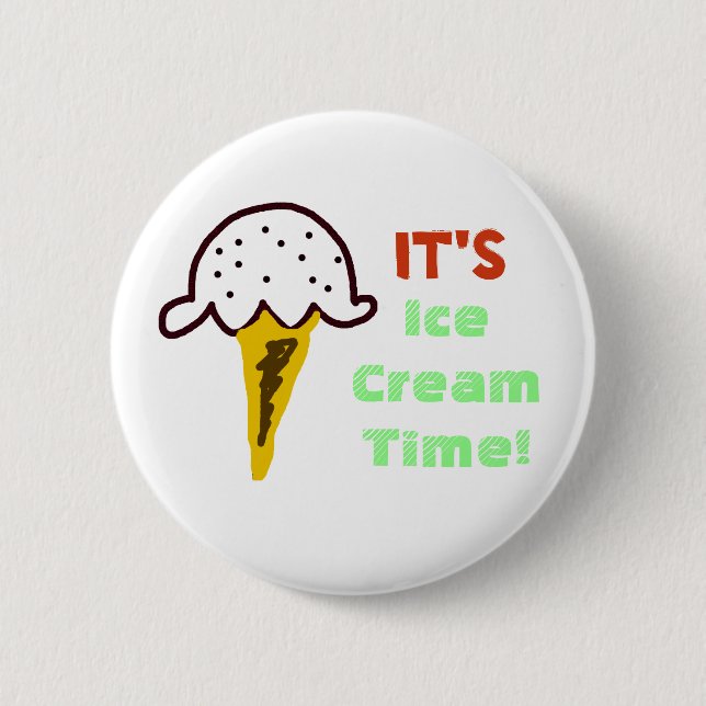 Ice Cream Cone 6 Cm Round Badge (Front)