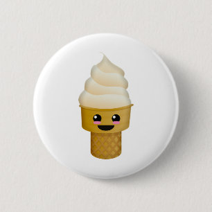 Ice cream cone ! 6 cm round badge