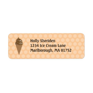 Ice Cream Cone Address Label Return Address Label