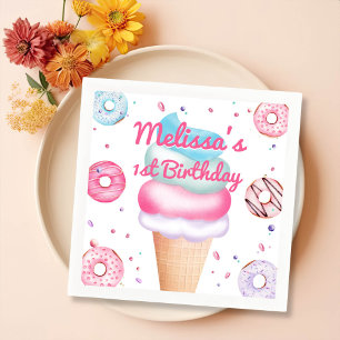 Ice Cream Cone Birthday Party Napkins