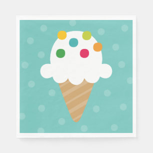Ice Cream Cone Birthday Party Napkins