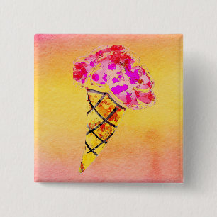 Ice Cream Cone Button