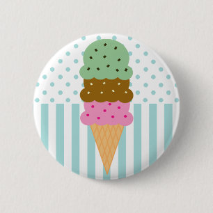 Ice Cream Cone Button