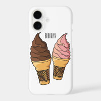 Ice cream cone cartoon illustration
