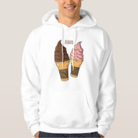 Ice cream cone cartoon illustration