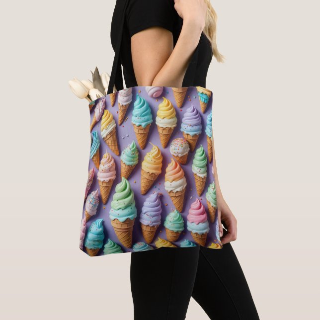 Ice Cream Cone Collection Tote Bag (Close Up)