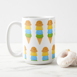 ice cream cone colorfull coffee mug
