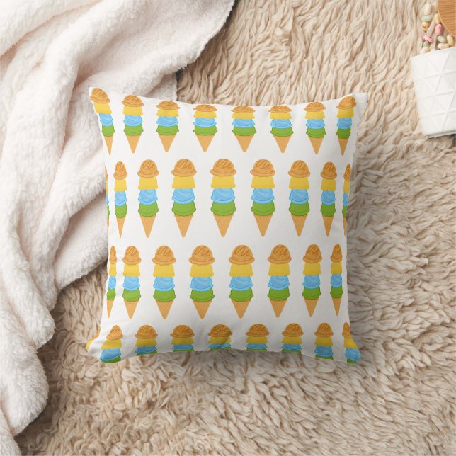 ice cream cone colorfull cushion (Blanket)