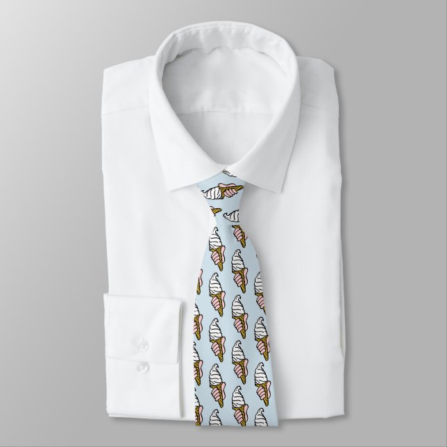Ice Cream Cone Design Tie (Tied)
