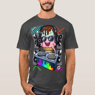 Ice Cream Cone DJ Dance Music Electronic Hip Hop T-Shirt