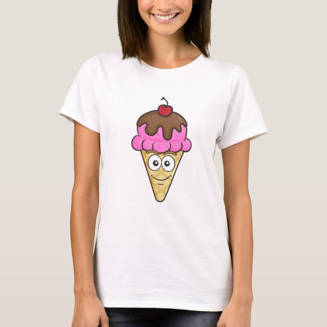 Ice Cream Cone Emoji T-Shirt (Front)