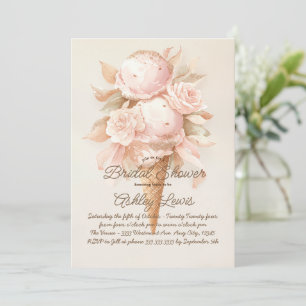 Ice Cream cone flower invitation, Boho shower Invitation