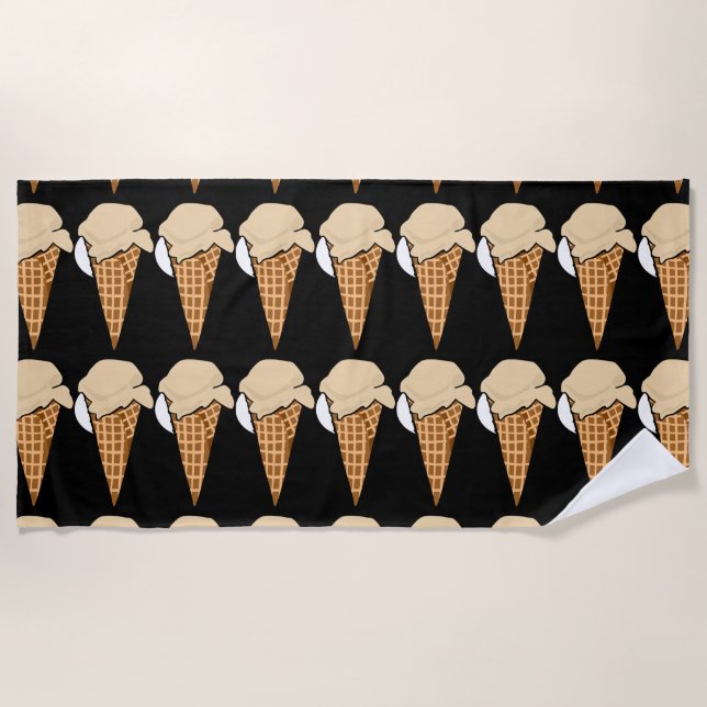 ICE CREAM CONE FUNNY UNIQUE Beach Towels (Front)