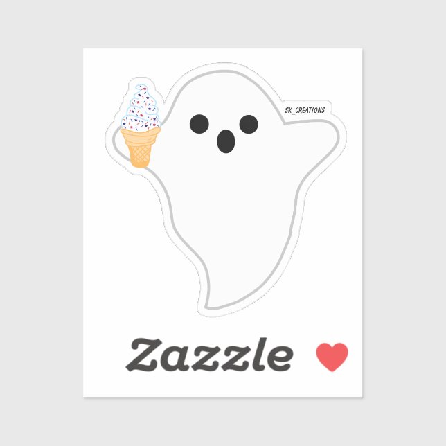 Ice Cream Cone Ghost  (Sheet)