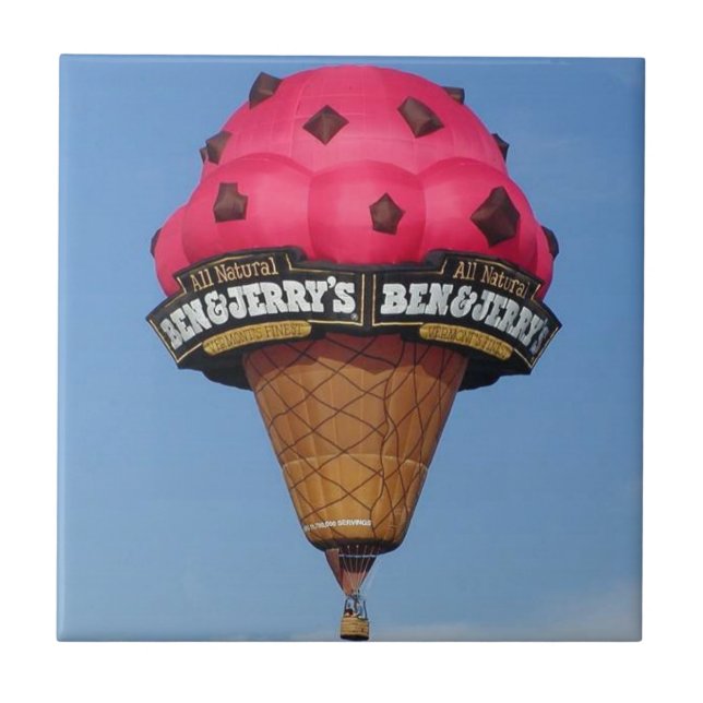 Ice Cream Cone Hot Air Balloon Tile (Front)