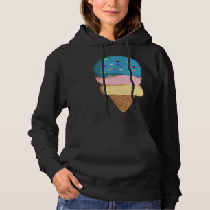 Ice Cream Cone  Ice Cream For Girls & Women Hoodie