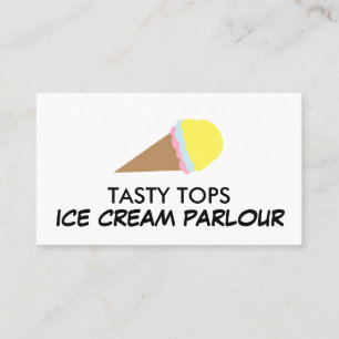 Ice Cream Cone, Ice Cream Parlour Business Card