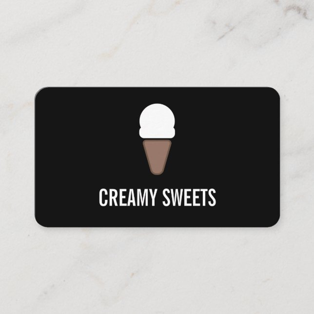 Ice Cream Cone Icon / Variation / Punch Card (Front)