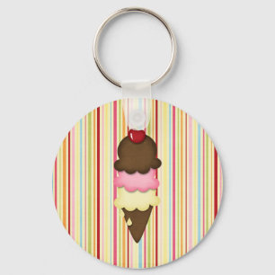 ice cream cone key ring